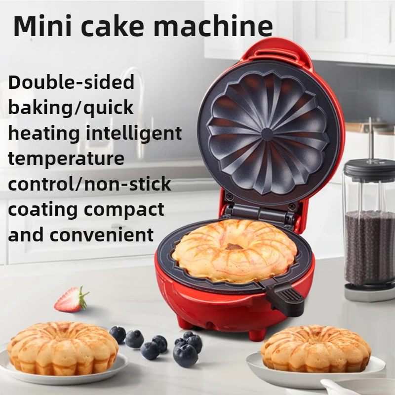 Mini Pancake Griddle - เครื่องทำอาหารเช้าที่บ้าน เครื่องอบขนม เครื่องปิ้งขนมปังสองด้านขนาดเล็ก ทำความสะอาดง่าย ควบคุมอุณหภูมิอัจฉริยะ เครื่องทำเค้ก