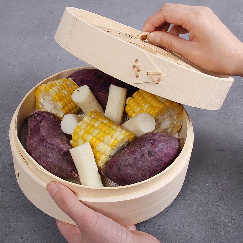 ตะกร้าซึ้งไอน้ำไม้ไผ่แบบจีน สำ - Bao Steamer Bamboo บทวิจารณ์และราคา