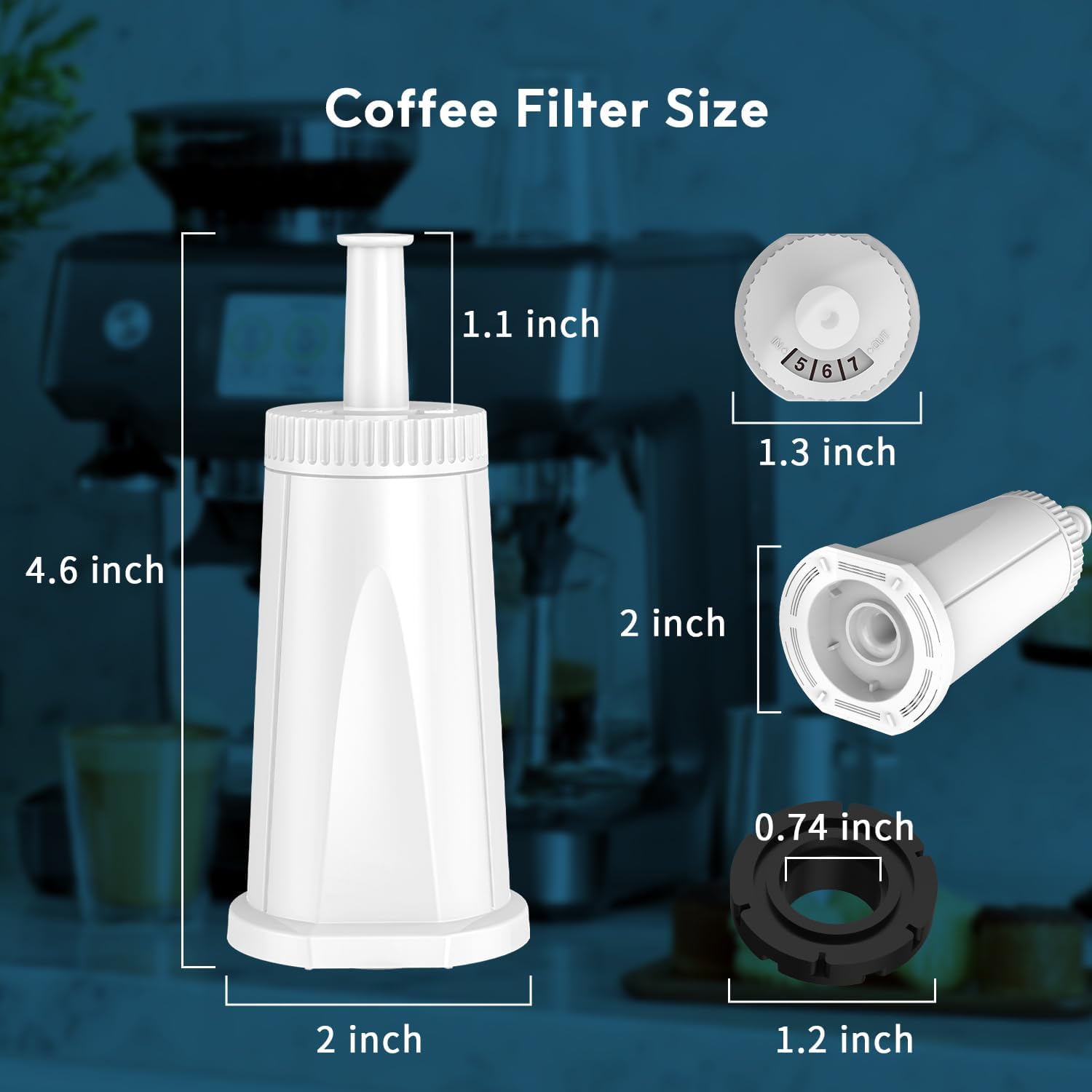 1/2/4pcs เปลี่ยนกรองน้ําสําหรั - Breville Espresso Barista Touch บทวิจารณ์และราคา