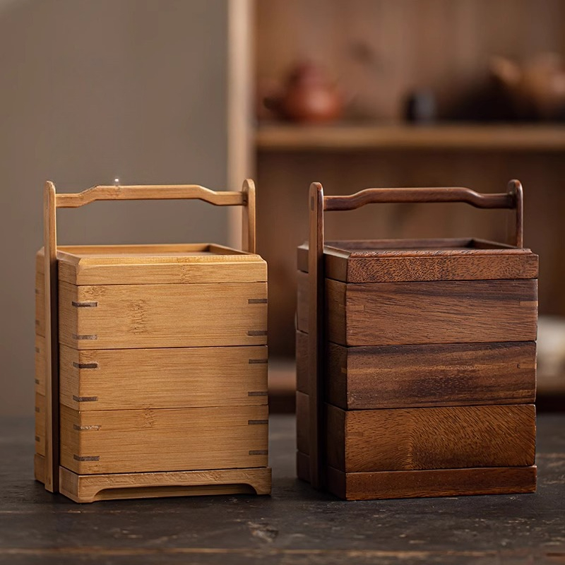 ตะกร้าผลไม้แบบพกพาจีน Retro ชา - Dim Sum Basket บทวิจารณ์และราคา