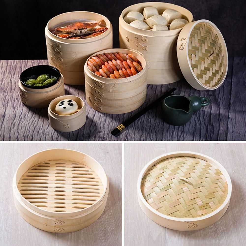 ตะกร้า kukusan bambu พร้อมฝาปิ - Dim Sum Basket บทวิจารณ์และราคา